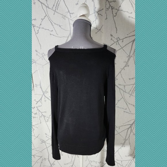 Athleta Black Modal Blend Cutout Neck Sweatshirt - Picture 3 of 4